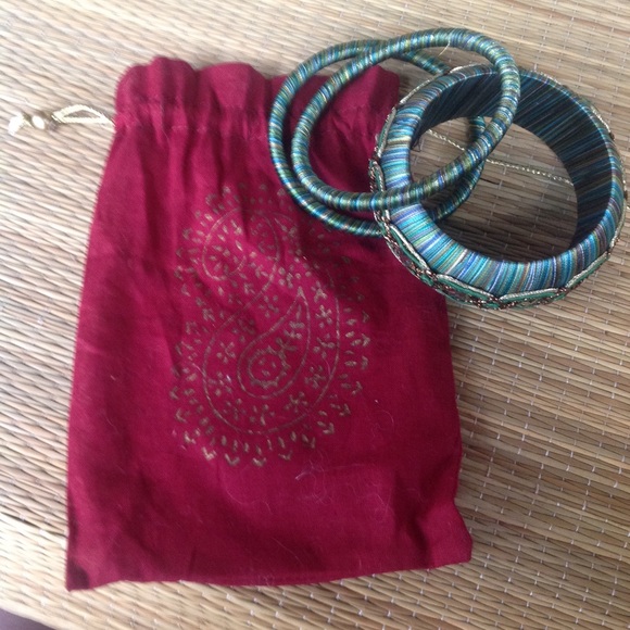 Silk Artisan BoHo Chic Belly Dancer Bangles - Picture 7 of 8